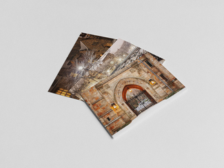 Three winter scenes cards